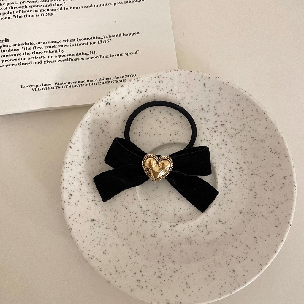 Kẹp tóc nơ MANYUE hình trái tim ngọt ngào phong cách Nhật Bản Hàn Quốc cho nữ