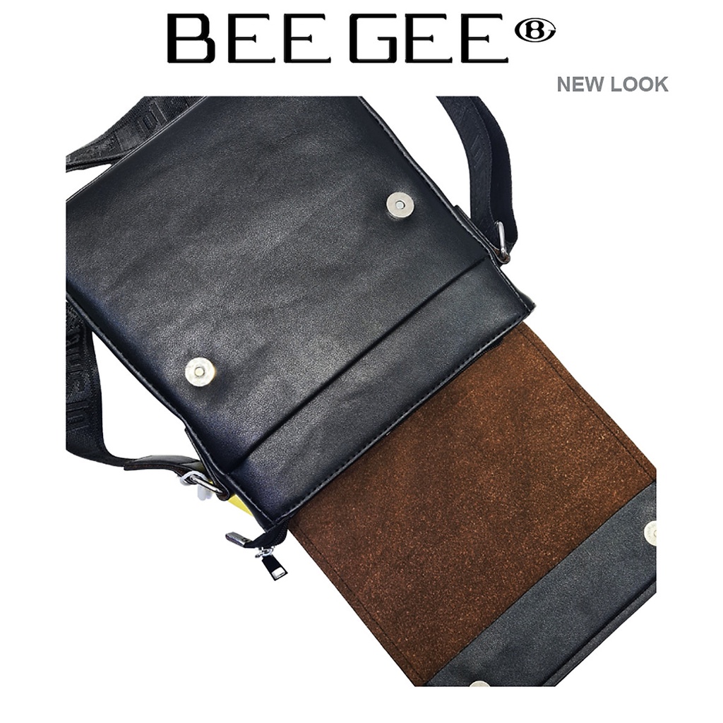 Túi đeo chéo nam da bò cao cấp BEE GEE 5109 ( ao 26cm X Rộng 23cm X Dày 7cm)