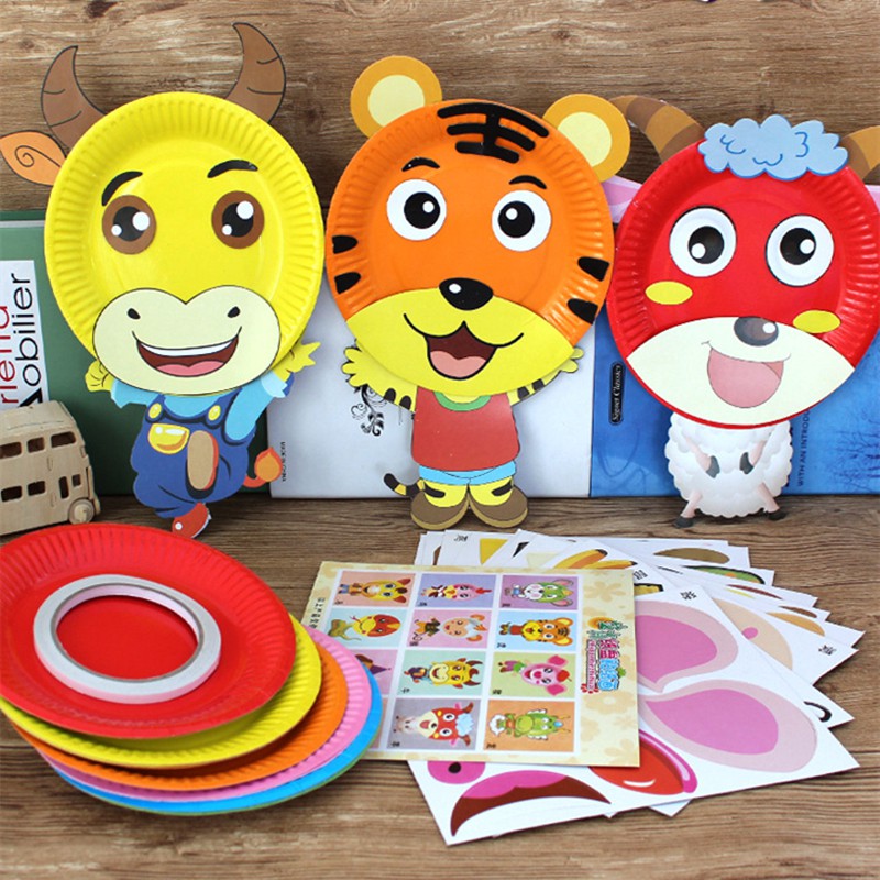 Bộ Dụng Cụ Tự Làm Tranh Dán Giấy Nhiều Màu Sắc Giáo Dục Sớm Cho Bé