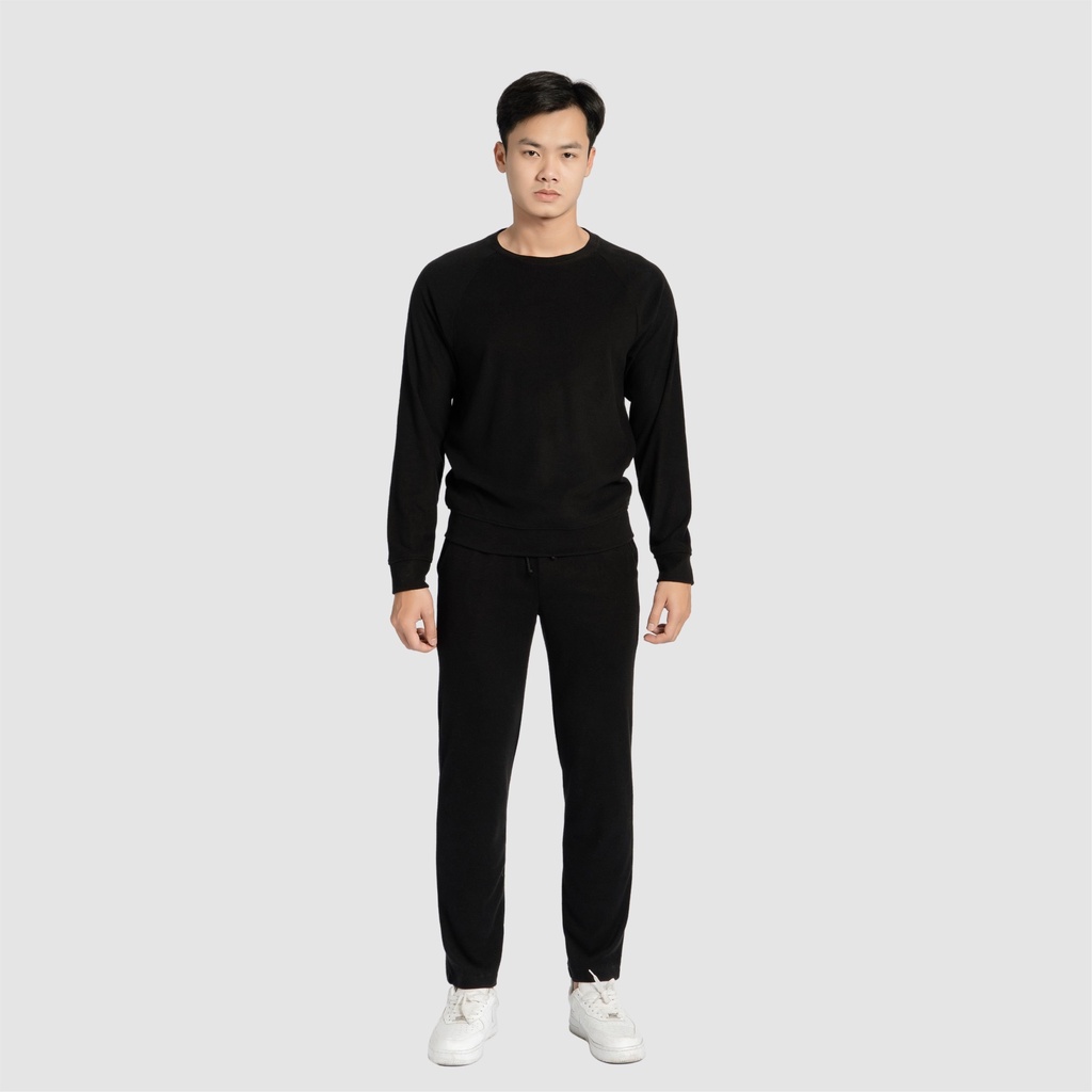 Áo nỉ nam dài tay CIZA lót bông cao cấp dáng thể thao size S M L XL màu đen, xám, xanh ATDS02