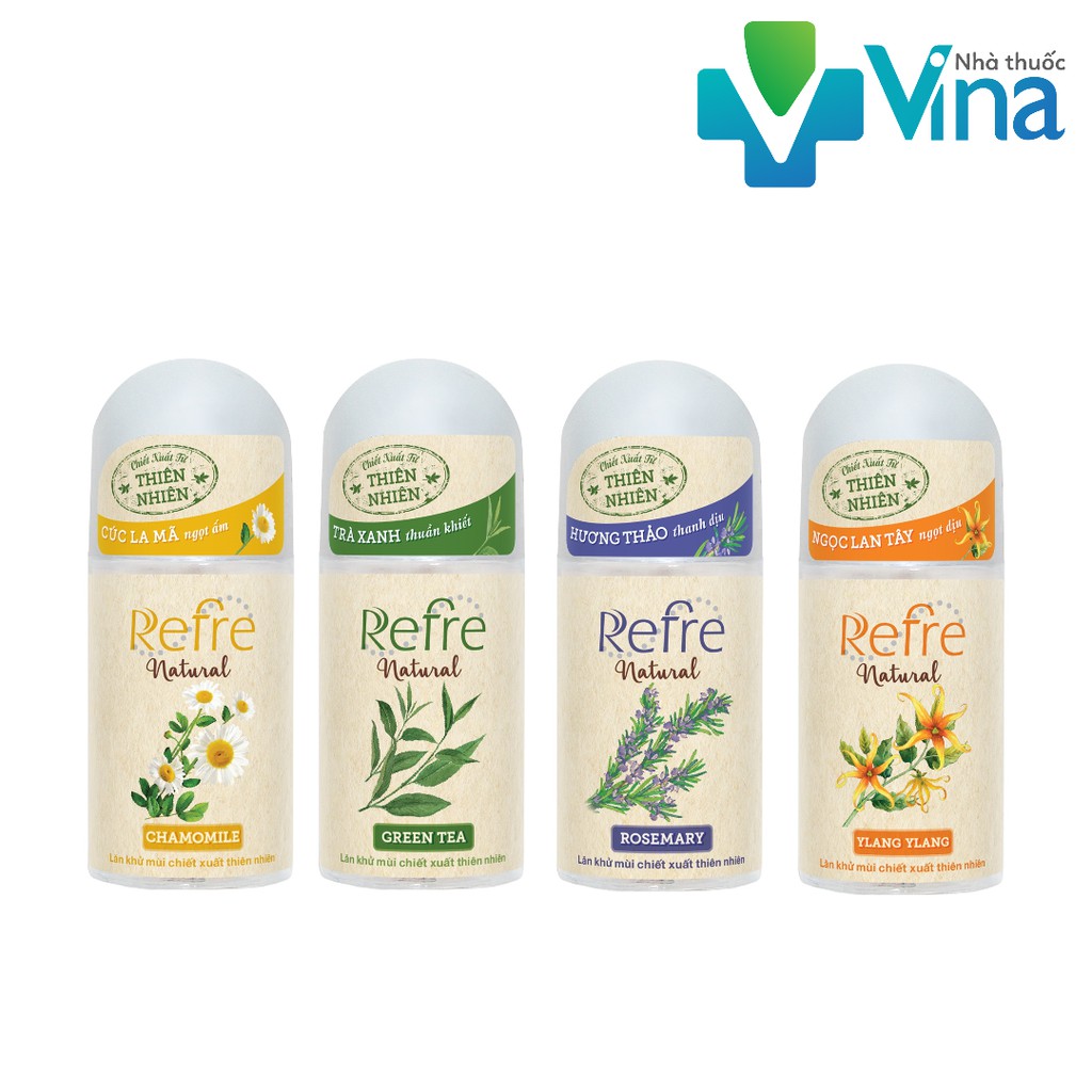 Refre Natural - Lăn khử mùi chiết xuất từ thiên nhiên