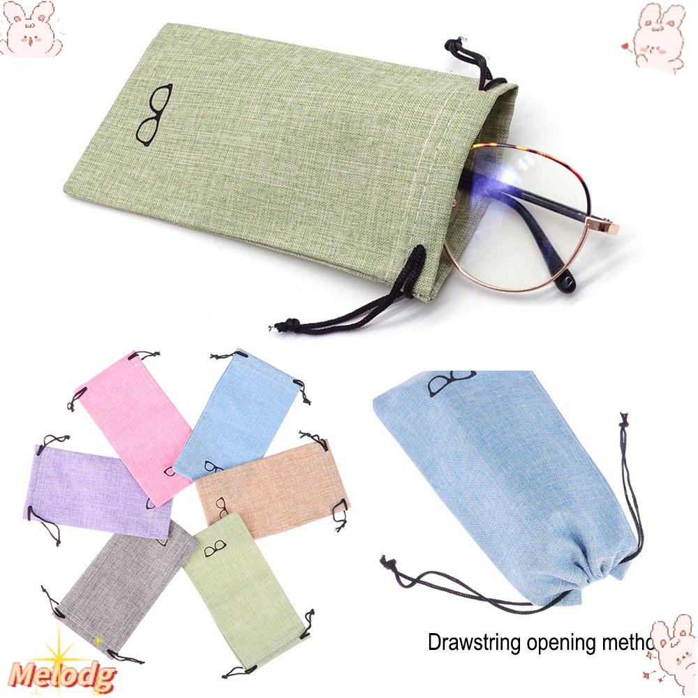 Bộ 5/10/20 Túi Vải Lanh Đựng Mắt Kính Cầm Tay Có Dây Đeo