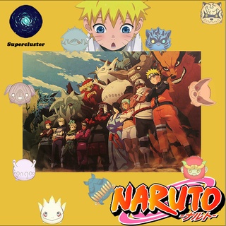 NARUTO "Jinchūriki&All Tails Assemble" poster Anime Kraft Paper Wallpaper 50.5*35cm