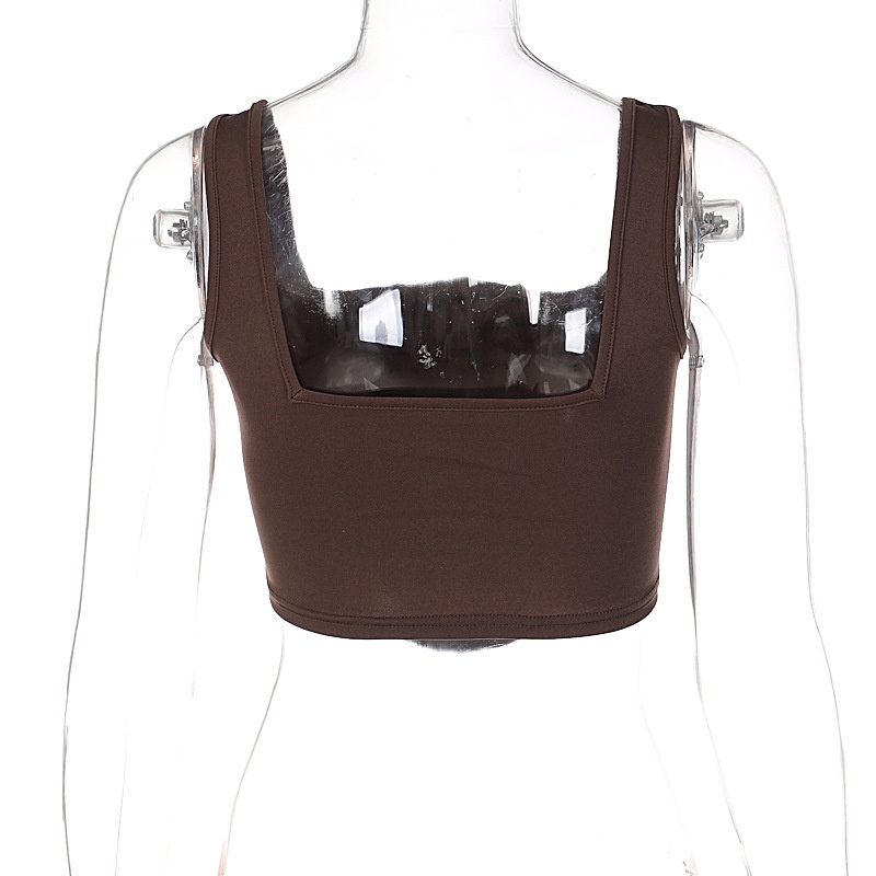 Áo Tank Top Cổ Vuông Thiết Kế Ôm Sát Tôn Dáng