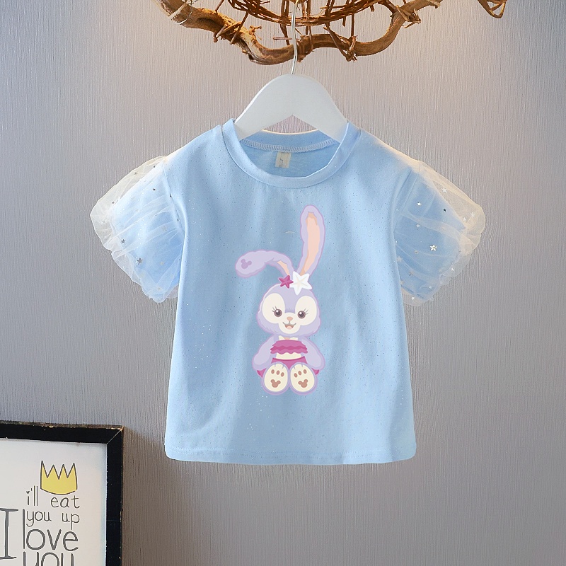 Áo Thun 100% Cotton In Họa Tiết Hoạt Hình StellaLou Cho Bé Gái