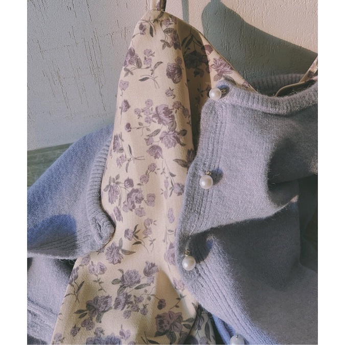 𝗺𝗶𝗲 𝘀𝘁𝘂𝗱𝗶𝗼 - SẴN Váy 2 dây dáng xoè nhẹ hoa nhí