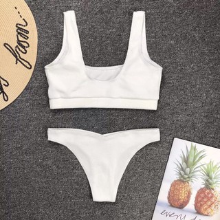 Set bikini 2 mảnh trơn