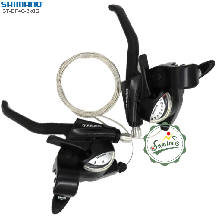 Tay đề xe đạp - Tay bấm xã Shimano ST- EF40-3x8 Speed - Chính hãng