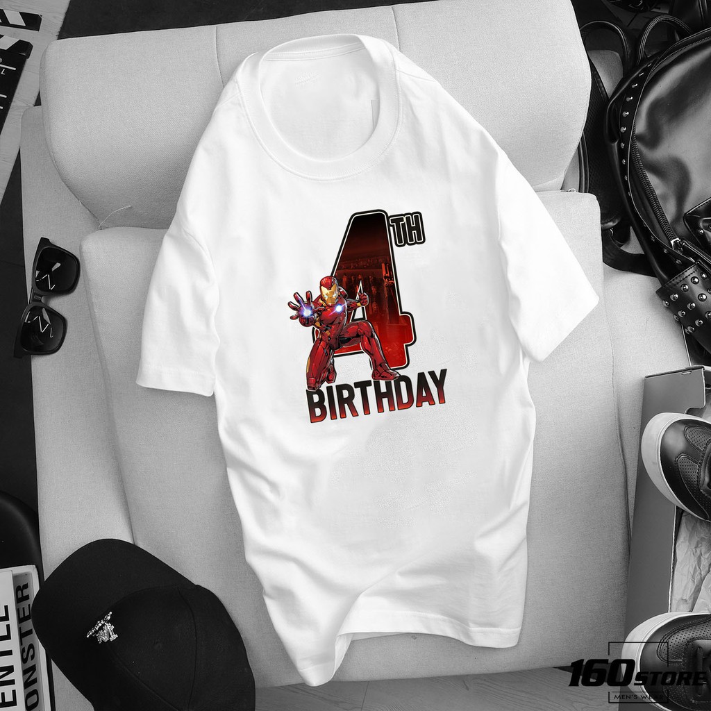 ÁO THUN NỮ UNISEX MARVEL IRON MAN IN HÌNH CỰC NGẦU GIÁ RẺ CỰC SHOCK CÓ SIZE TRẺ EM - 110