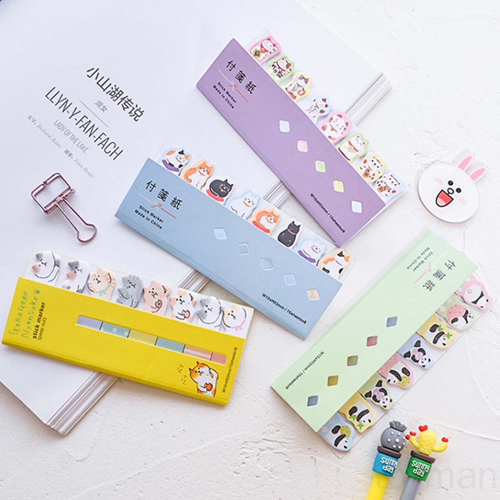 Giấy Dán Ghi Chú Hình Động Vật Hoạt Hình Dễ Thương