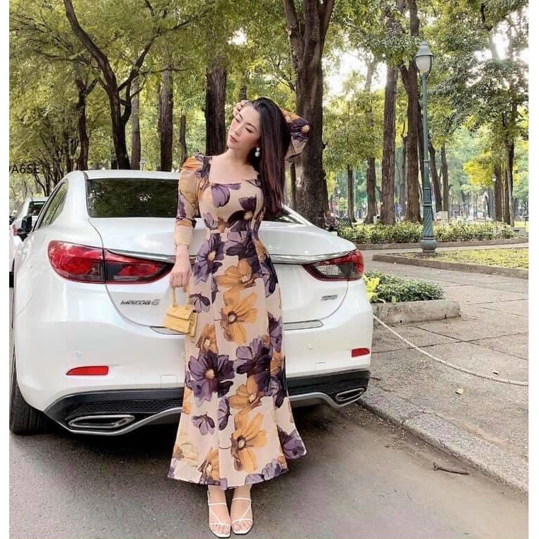 ĐẦM XOÈ HOA LY TAY LỠ