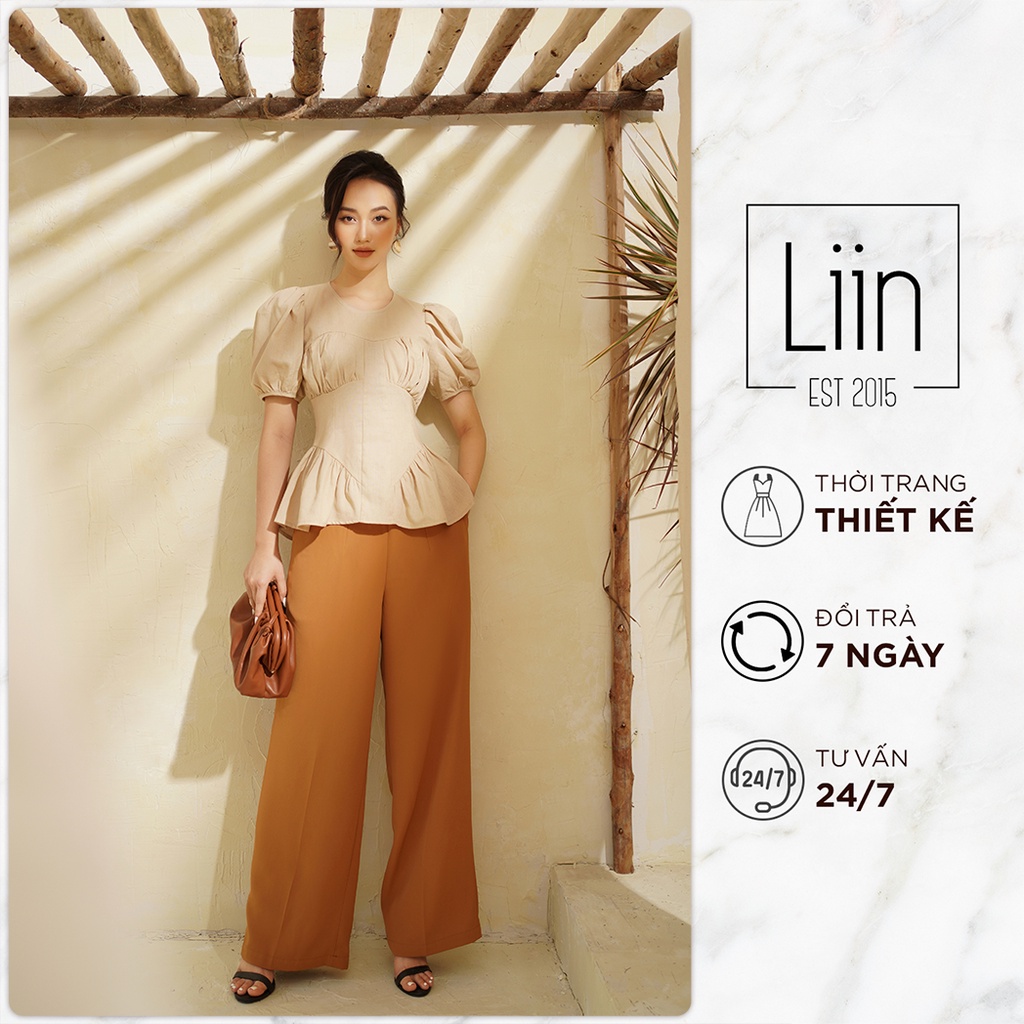 LIIN - Quần Ống Suông Công Sở Silk Trousers Q00138