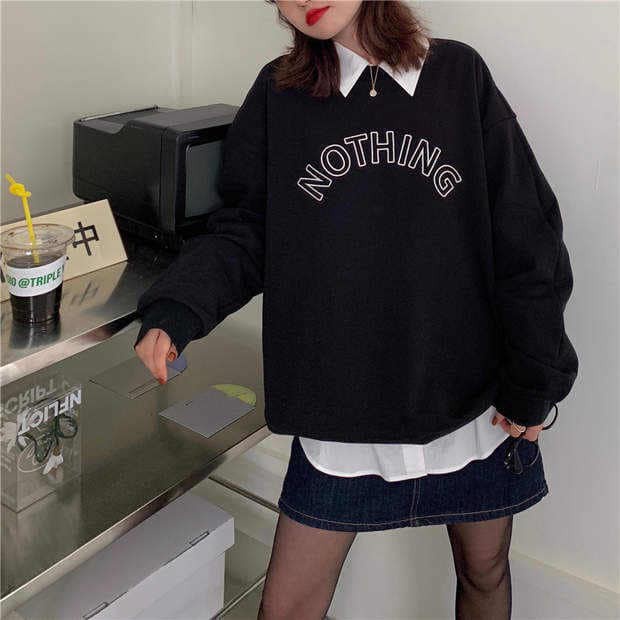 Áo nỉ sweater nam nữ Nothing phong cách oversize, Áo hoodie nỉ bông hàng chất lượng form rộng AN09 Unisex Nelingshop1 | WebRaoVat - webraovat.net.vn