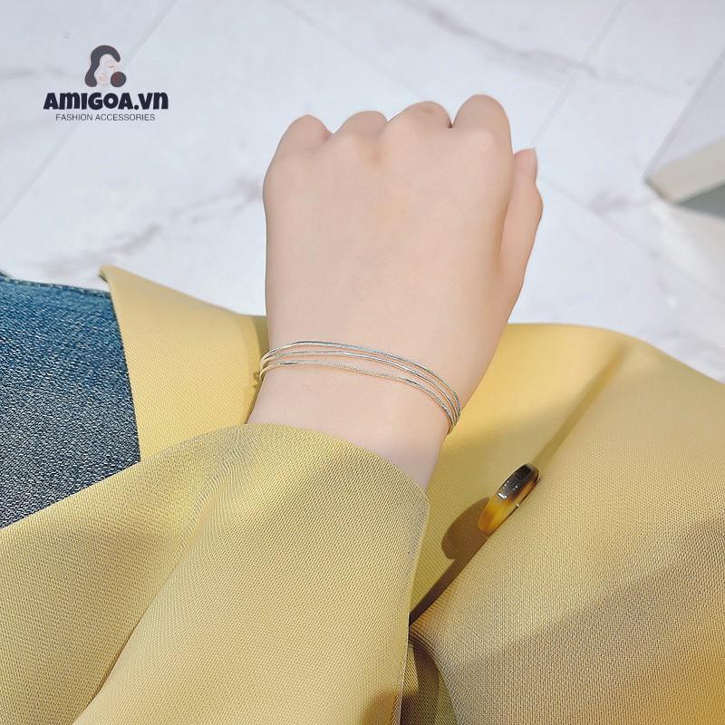 ✨✨Vòng Tay Mạ Bạc 925 Thiết Kế Đơn Giản Thời Trang Hàn Quốc Cho Nữ