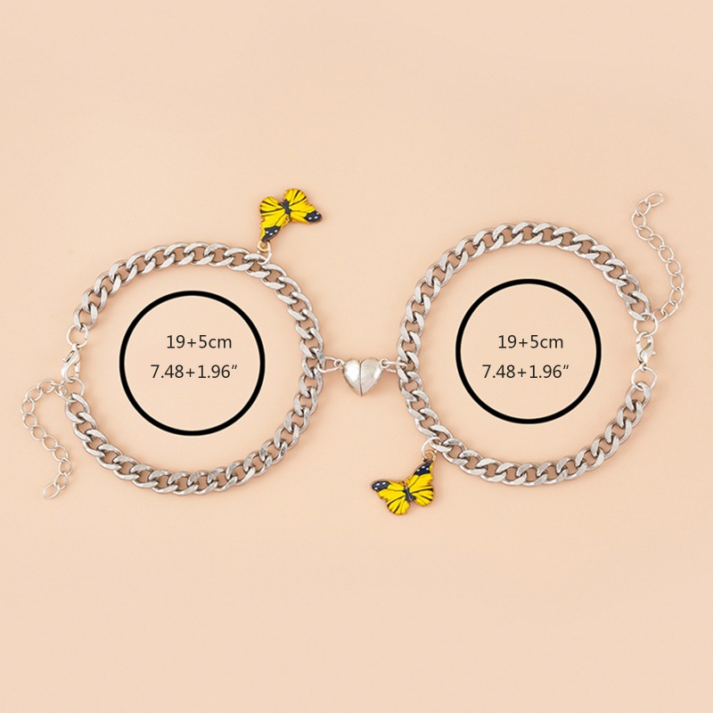 Set 2 Vòng Tay Mặt Trái Tim Cho Cặp Đôi