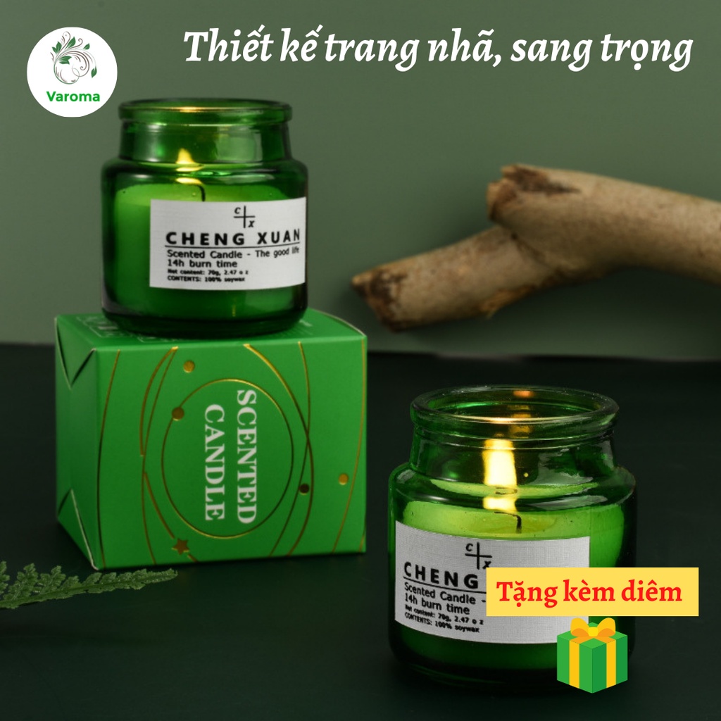 Nến Thơm Phòng Chengxuan Thiết Kế Cao Cấp Không Khói Thư Giãn Tinh Dầu Thiên Nhiên Sáp Đậu Nành An Toàn NEN22