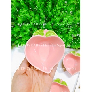 Chén bát ăn dặm hình quả đào mini