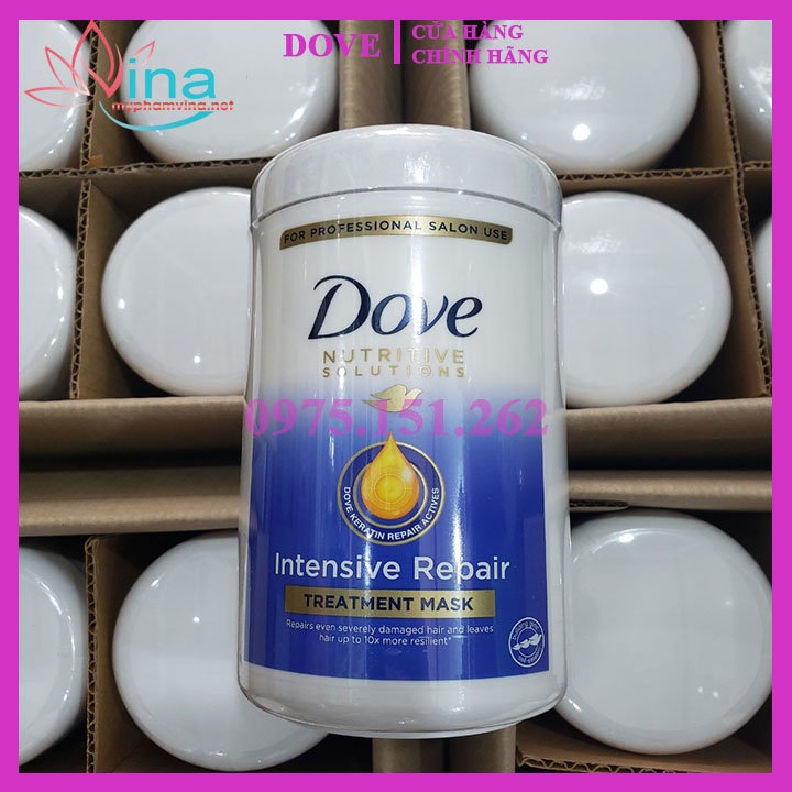 Kem Ủ Hấp Phục Hồi Tóc Hư Tổn Dove Hộp 900ml