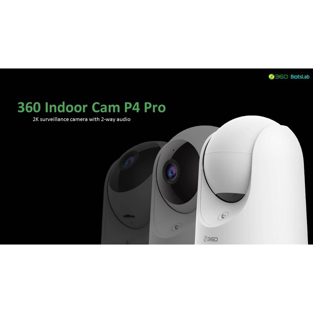 Camera quan sát 360 P4 Pro 2K 1296P, Xoay 360 độ, H264+ Smart AI App Botslab | Hàng Chính Hãng | Bảo Hành 12 Tháng