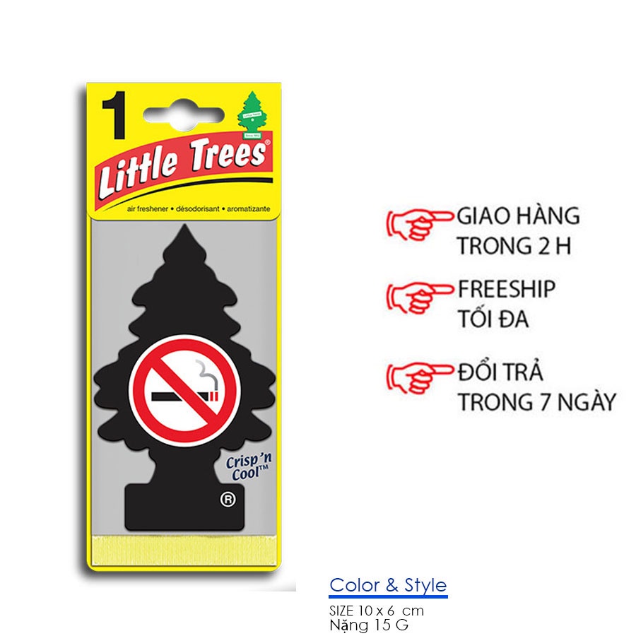 Cây thông Littletrees thơm khử mùi ô tô, phòng ngủ, tủ quần áo bền đẹp