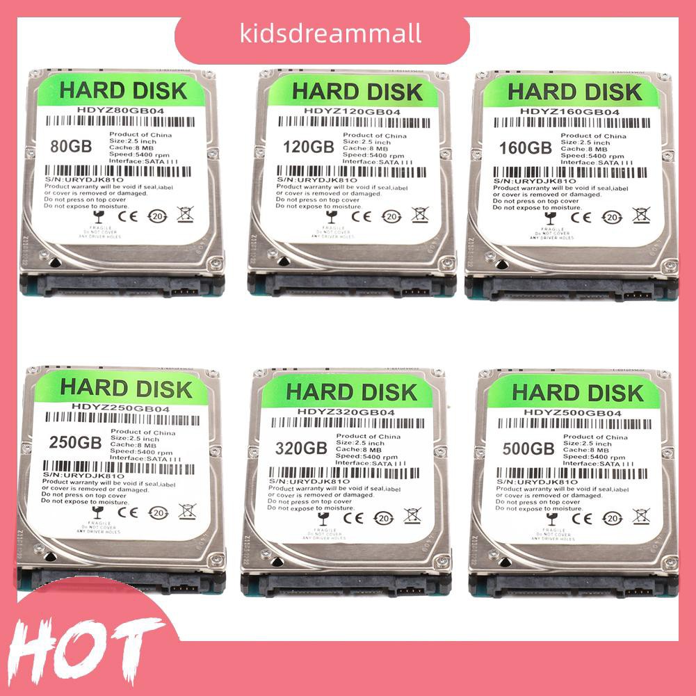 Ổ Cứng Di Động 80gb 120gb 160gb 250gb 320gb 500gb 750gb 2.5 Inch Sata Iii Sata3