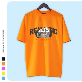 Áo thun nữ Basic REALISTIC Unisex form rộng (V197)