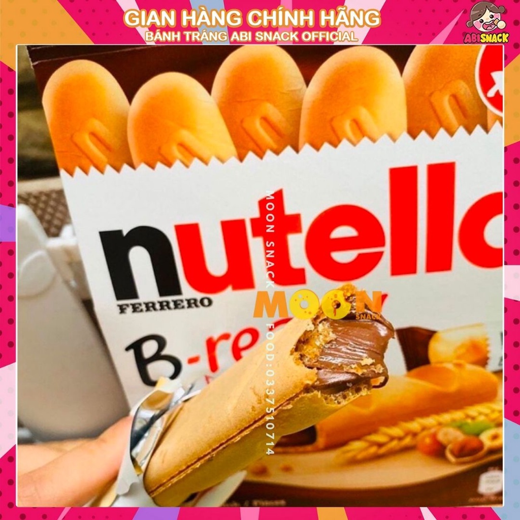 Bánh quy nhân socola hạt phỉ Nutella B-Ready hộp 132gr (6 bánh) nhập khẩu chính hãng Đức