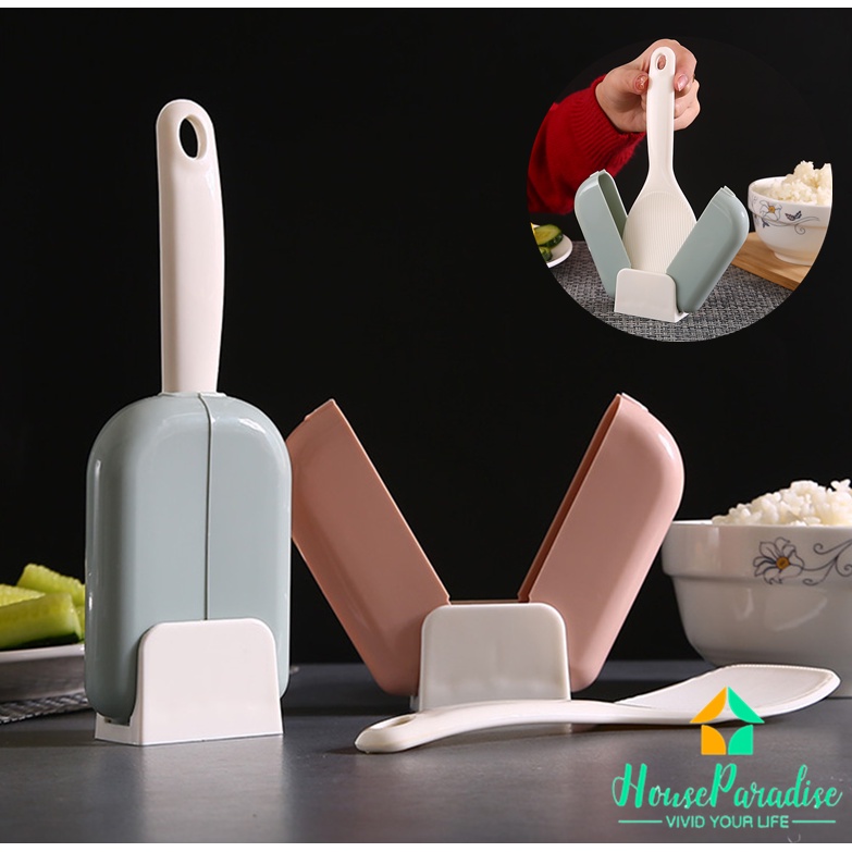 Giá Đỡ Muỗng Xới Cơm Tự Động Đóng Mở Chống Bụi Tiện Lợi