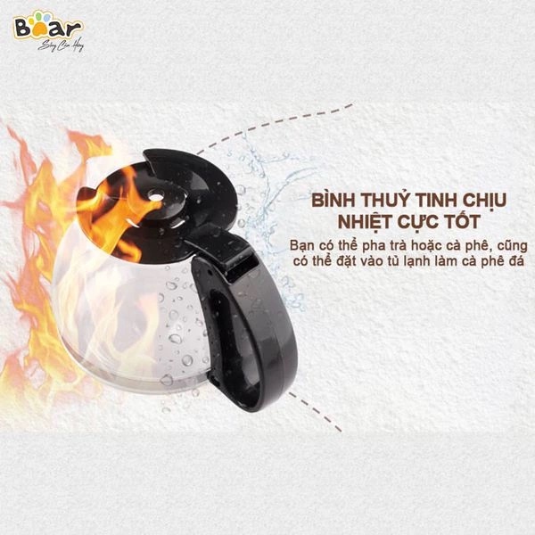 Máy pha trà và cà phê chính hãng Bear CF-B06V2 (KFJ-403) nhỏ gọn tiện lợi, dung tích 600ml bảo hành 18 tháng-Bản quốc tế