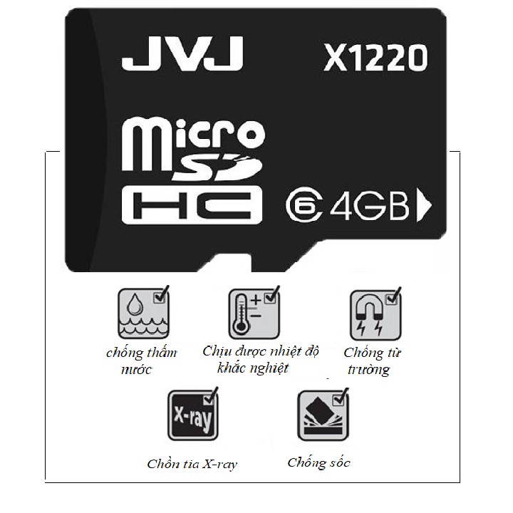 Thẻ nhớ JVJ 4G Class 10 - Chuyên dụng tốc độ cao