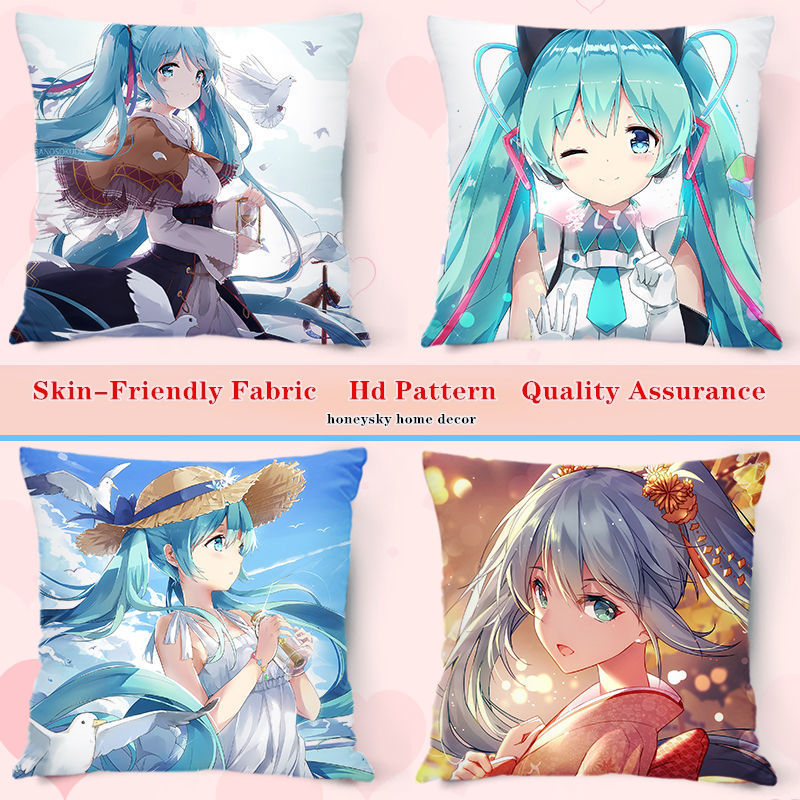 Vỏ gối in hình Hatsune Miku xinh xắn