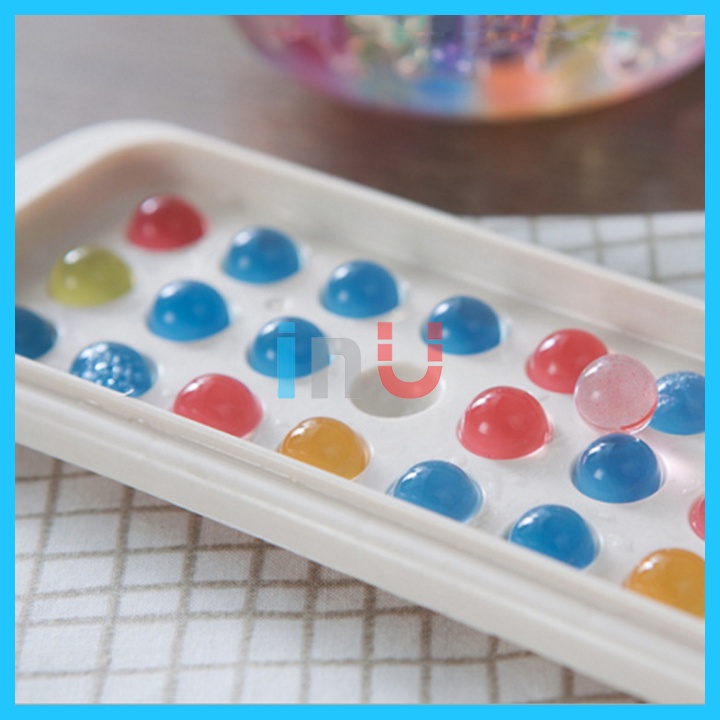 Khay nhựa làm thạch bi tròn 27 viên 1.1cm, đổ thạch trái cây jelly, làm đá viên mini