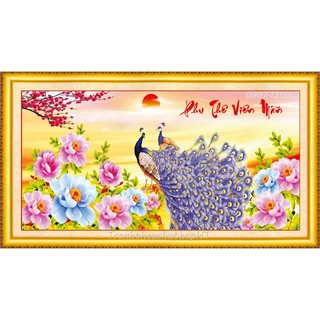 Tranh đính đá phu thê viên mãn 120*60cm VS044 - 150*70cm VS045