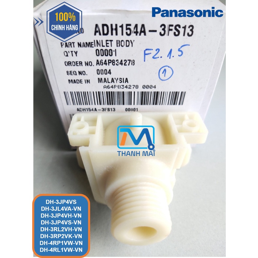 Khớp nối đường nước vào máy nước nóng Panasonic model DH-3JP4VS