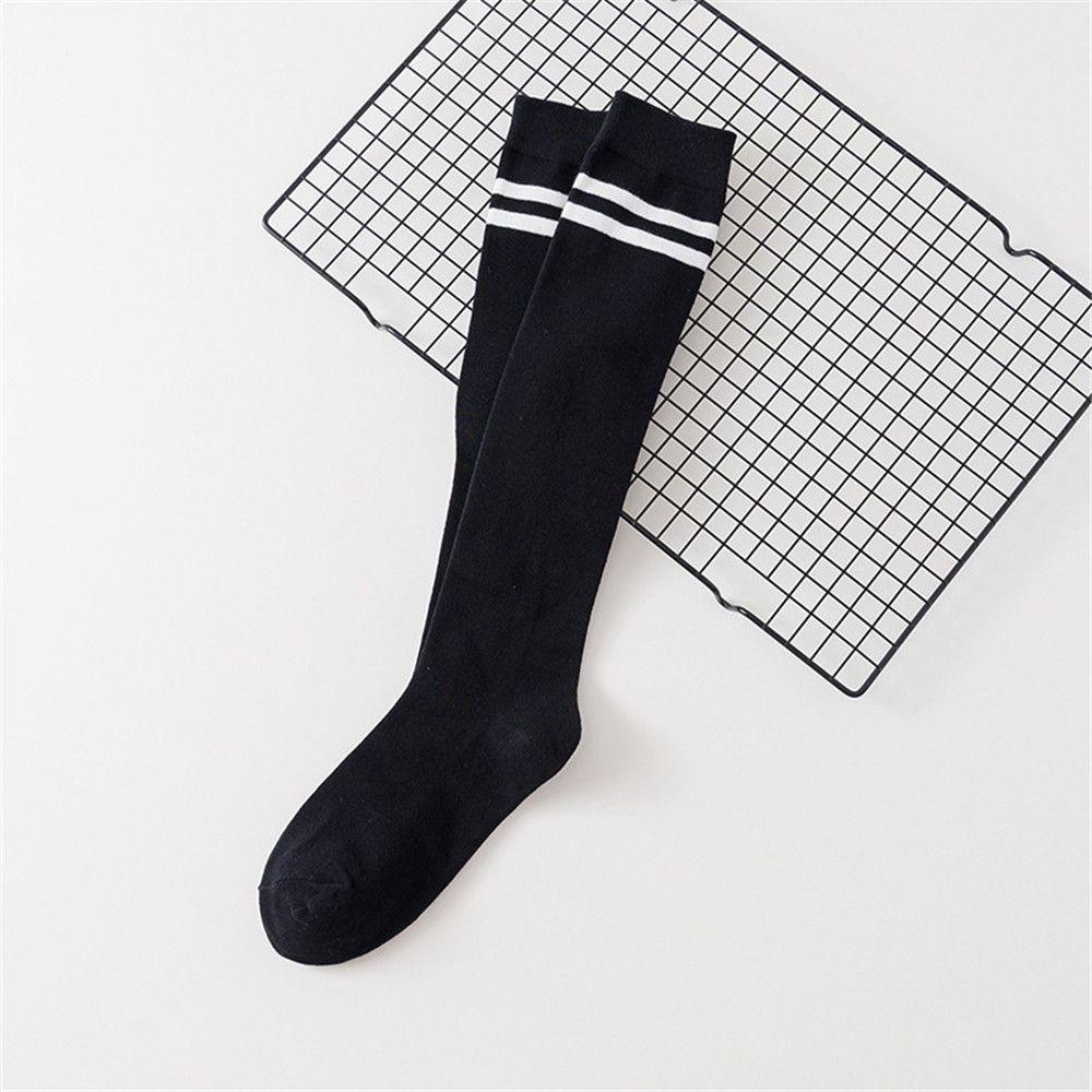 OKDEALS Vớ Len Dài Qua Gối Họa Tiết Kẻ Sọc Thời Trang Ấm Áp