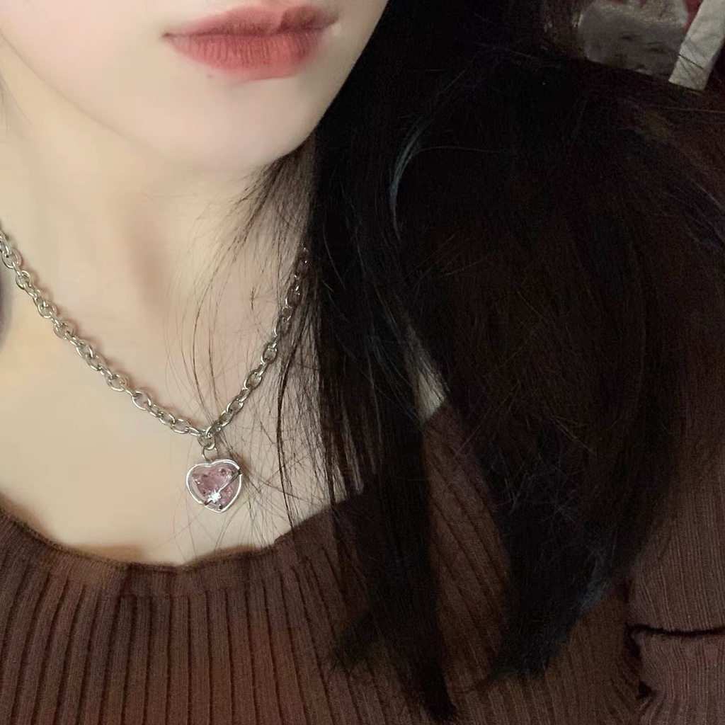 Khuyên Tai Đính Đá Zircon Màu Hồng Đào Thời Trang Dành Cho Nữ