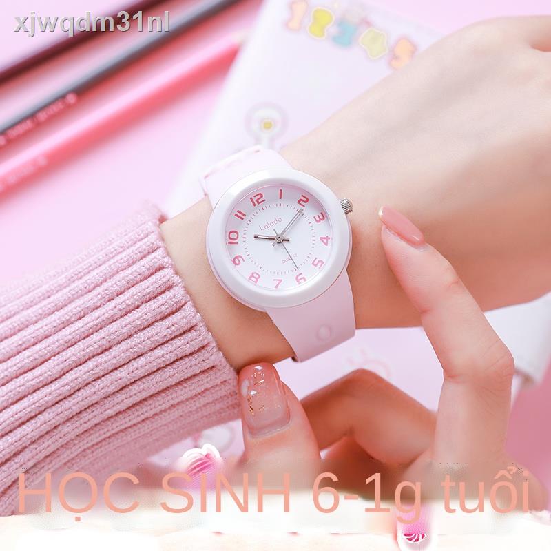 Đồng hồ trẻ em nữ học sinh không thấm nước và chống rơi phiên bản Hàn Quốc của cô gái đơn giản trung cơ sở ti