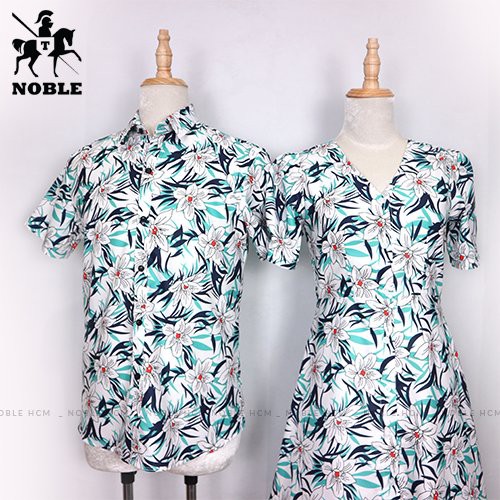 [Freeship] Set đồ đôi nam nữ đi biển, du lịch cao cấp thời trang Noble TN01 (Kèm ảnh thật)