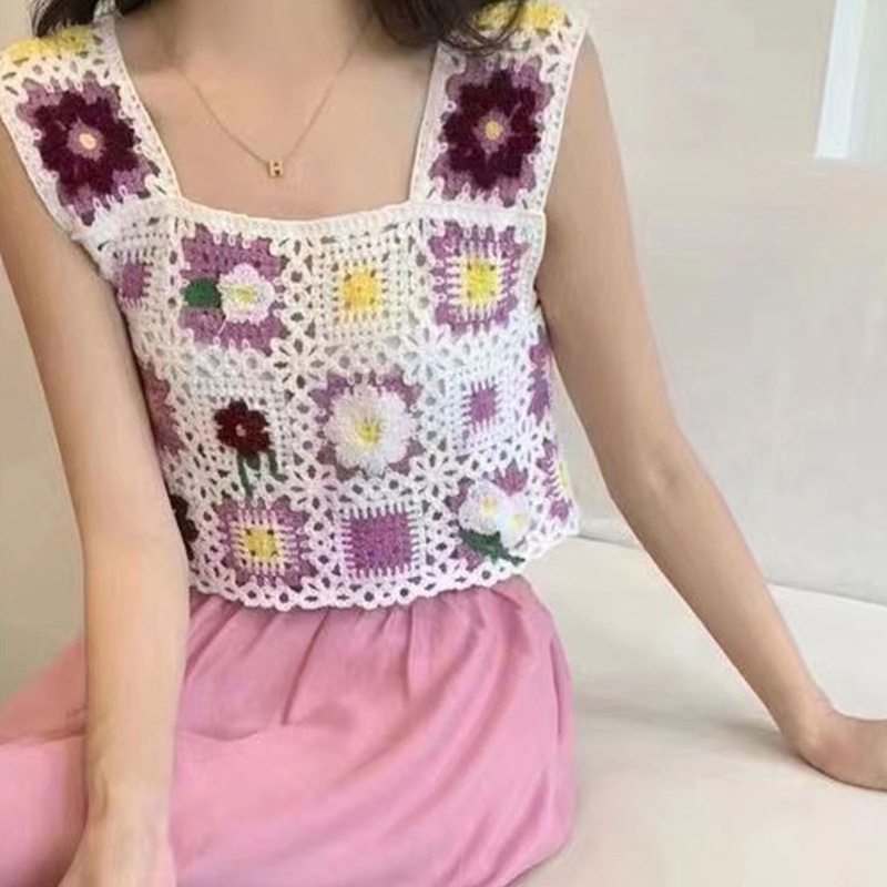 Áo Sát Nách Thêu Hoa Phong Cách Bohemia