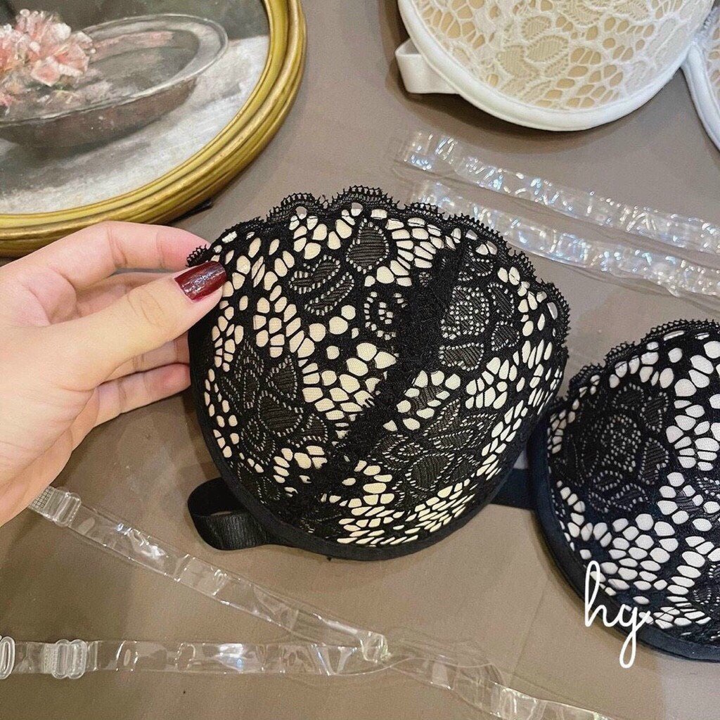 Áo Ngực Nữ - Áo Ngực Nữ đệm tim phối họa tiết ren hoa có gọng quyến rũ điệu đà DAN STORE  MÃ AL39
