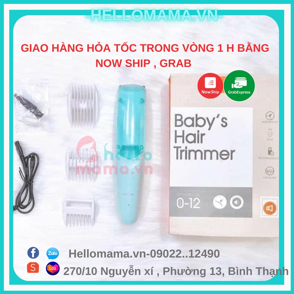 TÔNG ĐƠ CẮT TÓC BABY'S HAIR TRIMMER CHO BÉ Hút Tóc Tự Động Phù Hợp Mọi Loại Tóc.