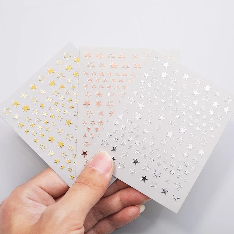 [Hàng mới về] Tờ miếng dán họa tiết hình học 3D chuyên dụng cho trang trí móng tay