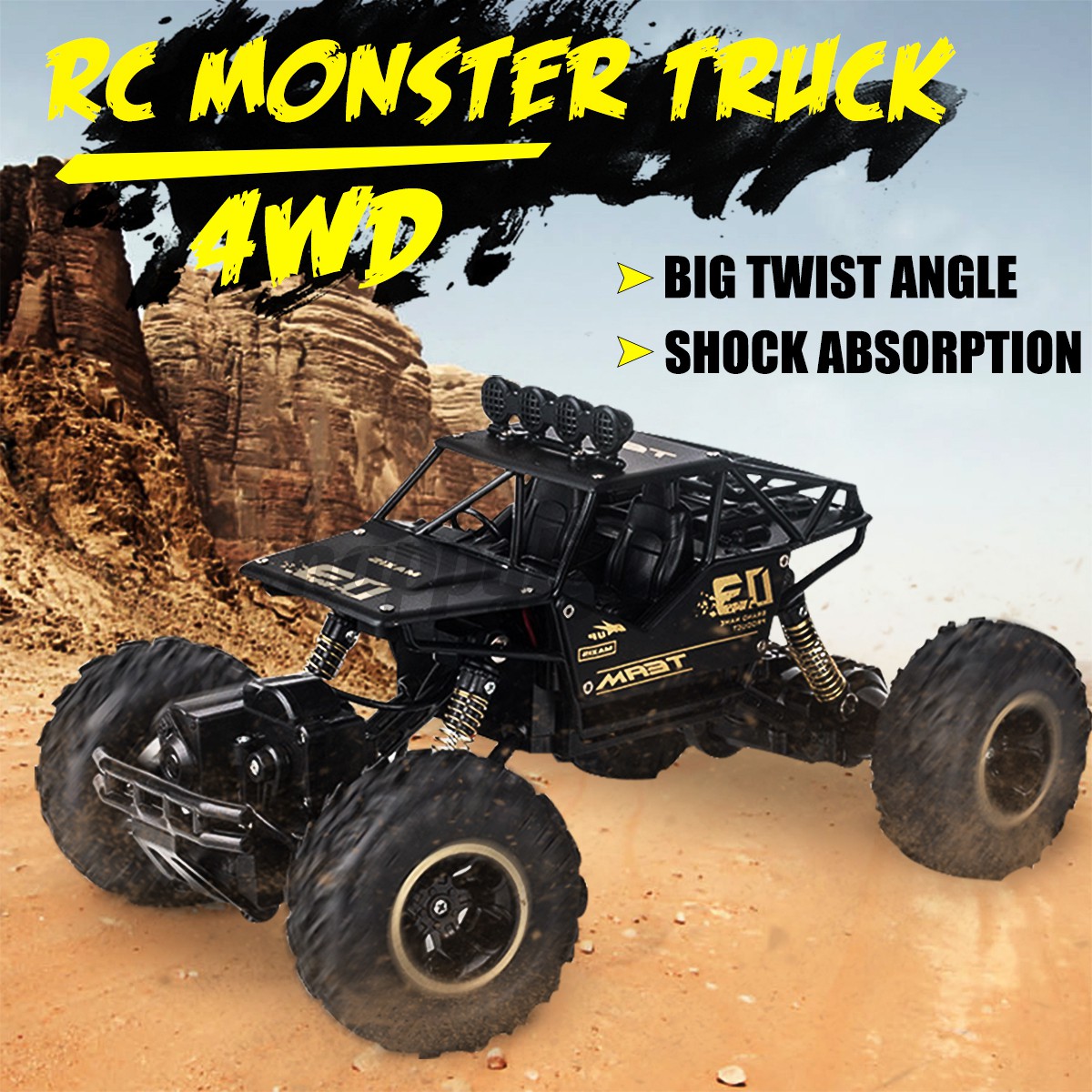 RC ROCK CRAWLER Xe Địa Hình Điều Khiển Từ Xa 2.4g Tỉ Lệ 1 / 16 28cm Kèm Phụ Kiện