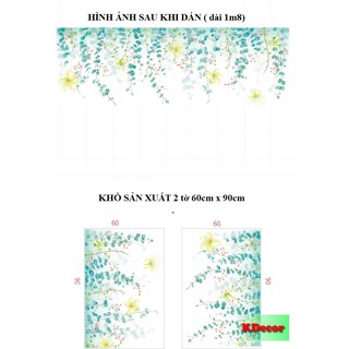Decal dán tường tán hoa rủ 2
