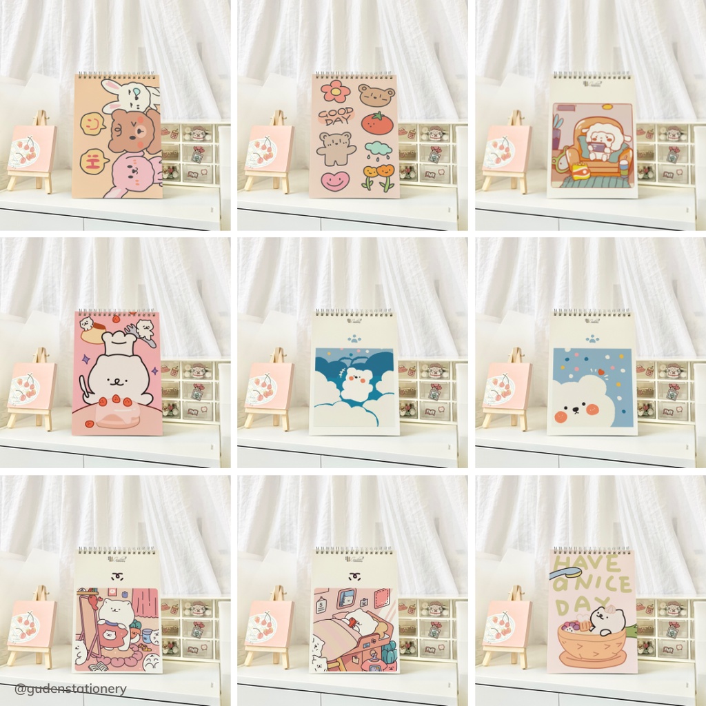 Sổ tay cỡ A5 chú gấu dễ thương 120 trang_Guden Stationery