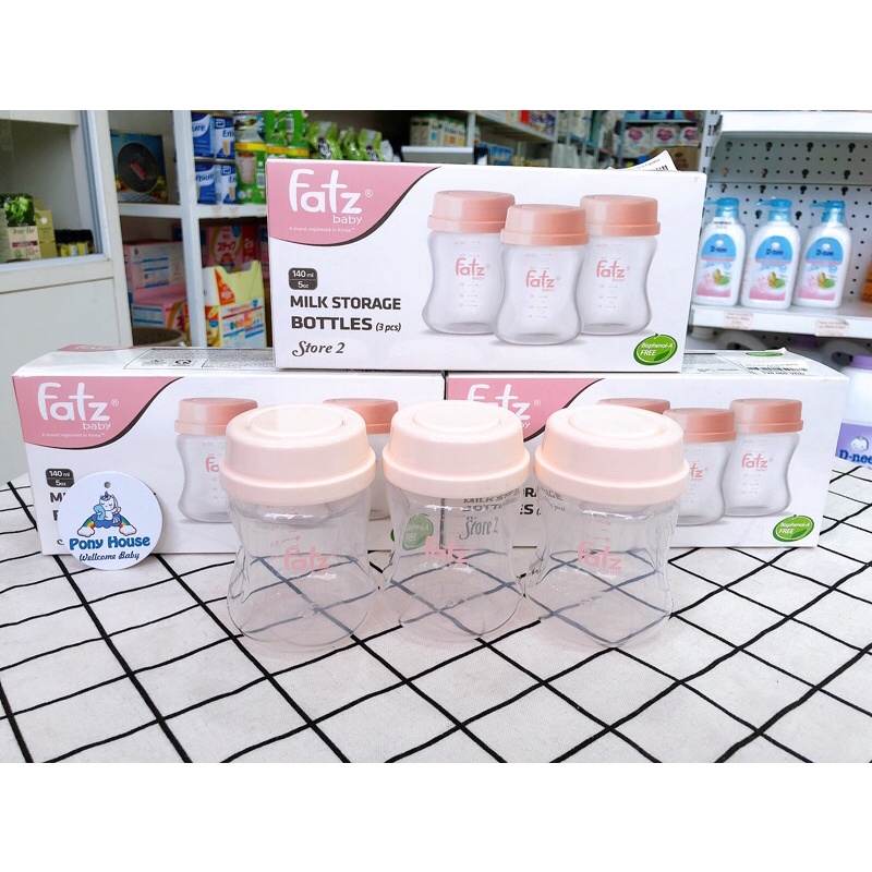 Bộ 3 Bình Trữ Sữa Fatz 150ml