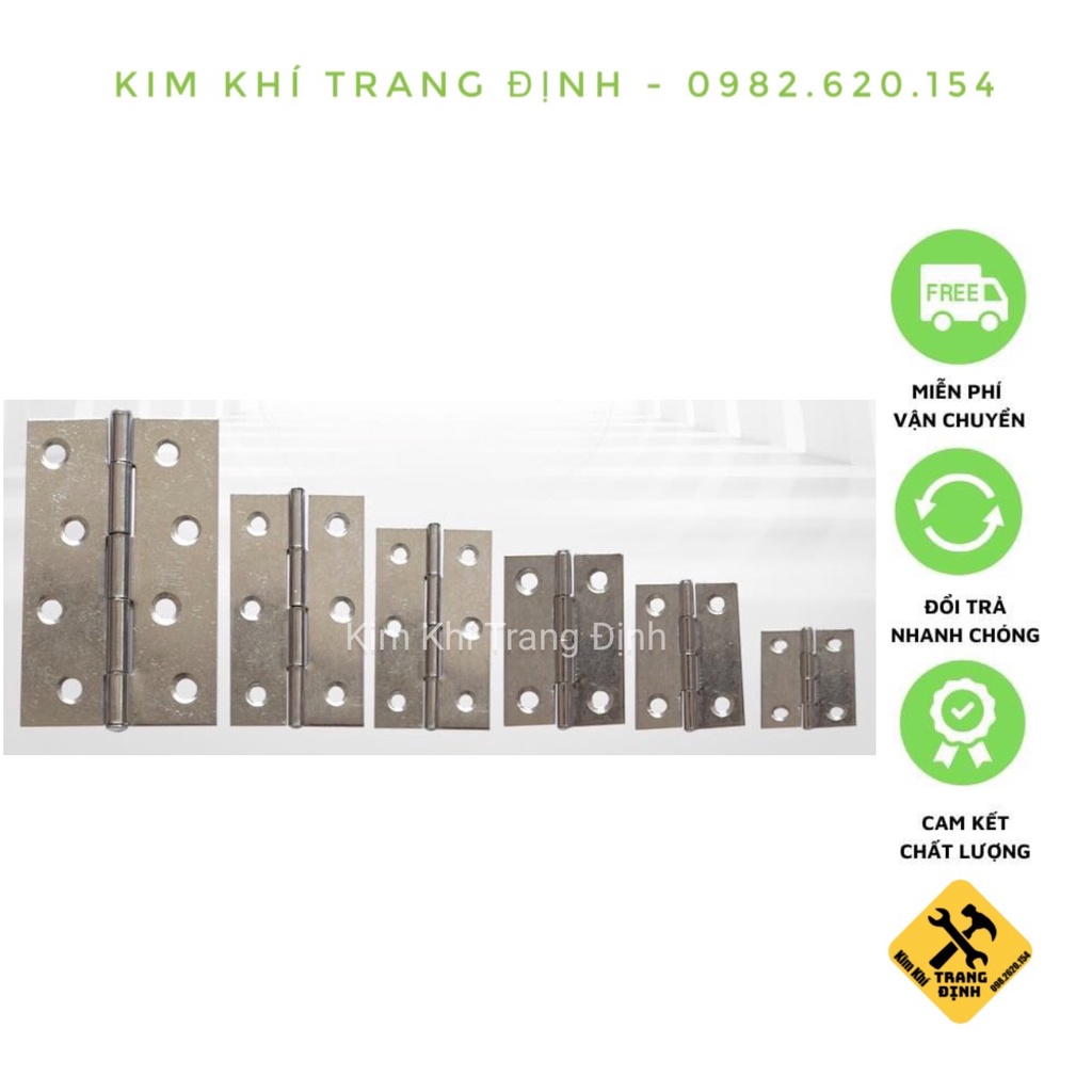 Bản lề lá inox, sắt đủ size