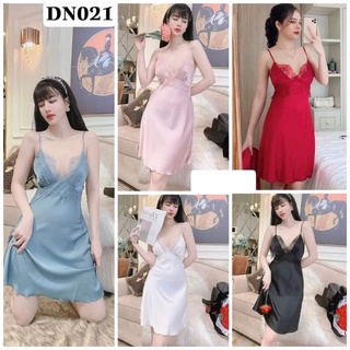 Váy ngủ phối ren ngực xinh kèm mút QUẢNG CHÂU  cao cấp - Hàng có sẵn( video kèm ảnh thật)