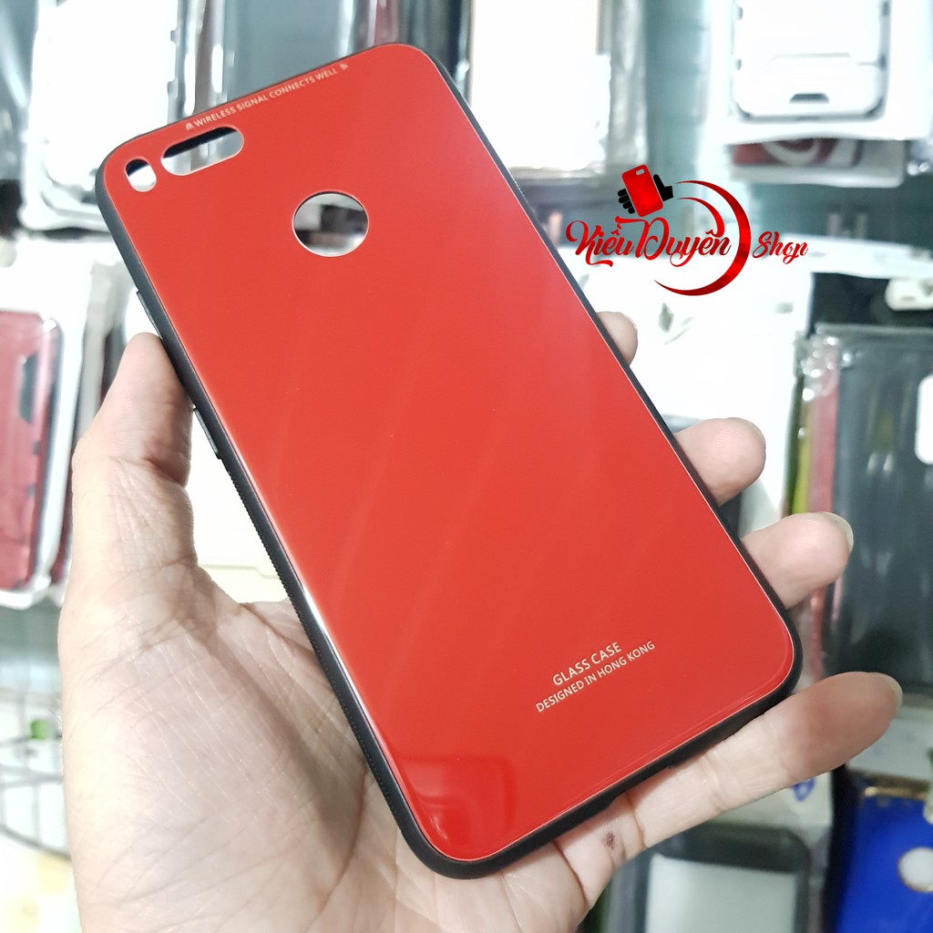 Ốp lưng kính Xiaomi Mi 5x,Mi A1,viền nhựa dẻo