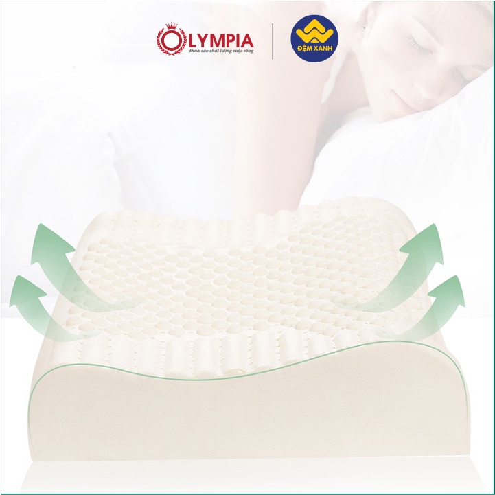 [ẢNH THẬT] Gối Cao Su Olympia Contour Massage 3 vùng (Chính Hãng)